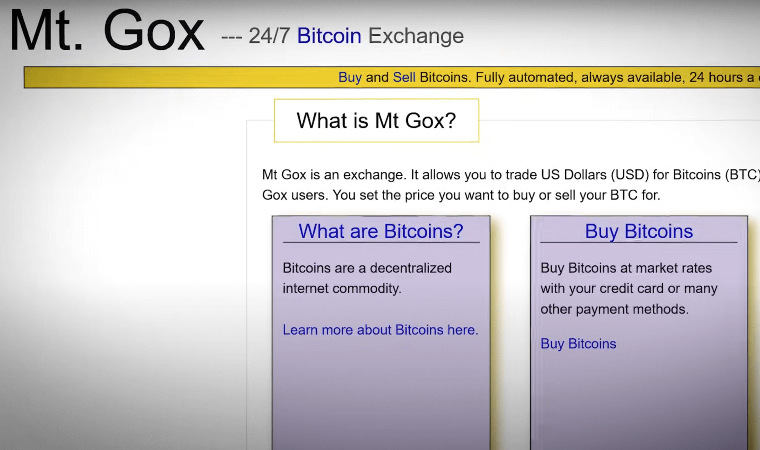 Что делают с биткоинами бывшие пользователи Mt.Gox. Интерфейс криптовалютной биржи Mt.Gox до её взлома. Фото.