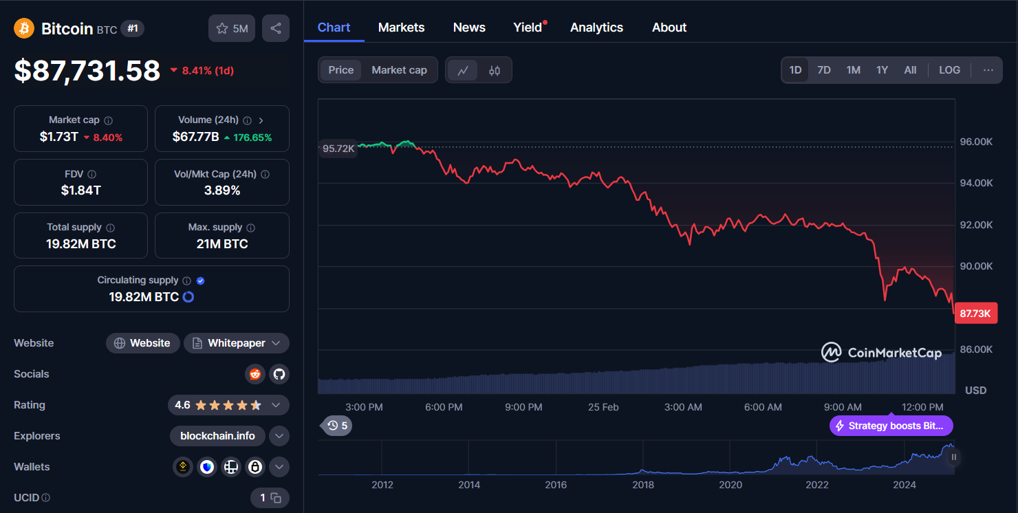 btc chart 25/02