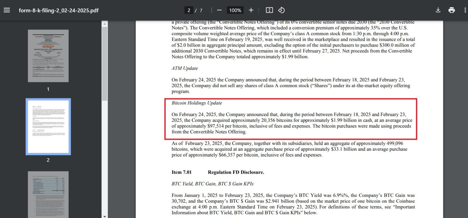Bitcoin-Holdings Bitcoin holdings update source: FORM 8-K- filing – Strategy