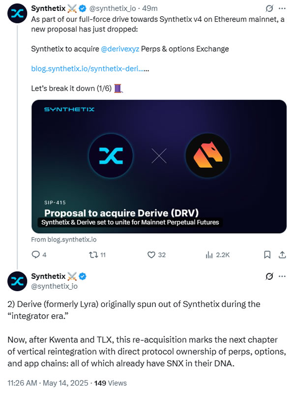 Synthetix Synthetix tweet