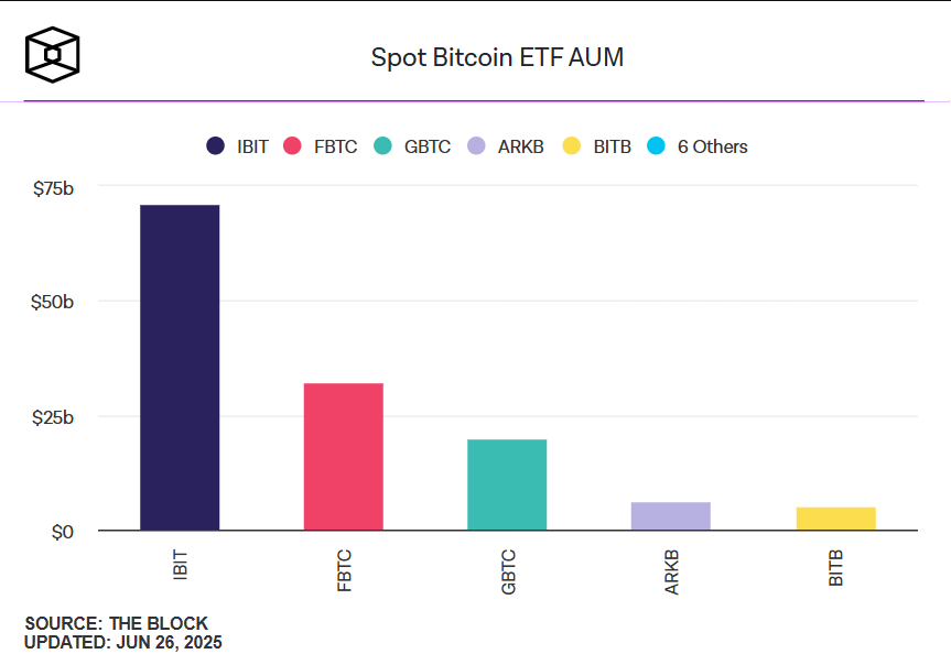 TheBlock Spot Bitcoin ETF AUM