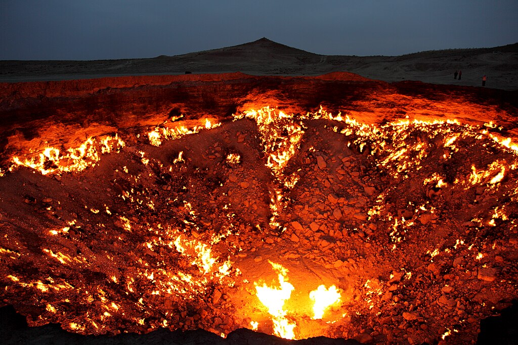A permanently burning crater in Turkmenistan permanently-burning-crater-in-turkmenistan