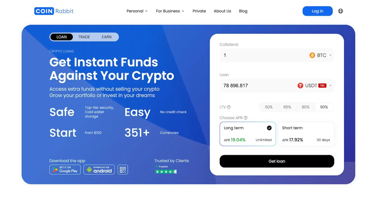 crypto lending platform coinrabbit